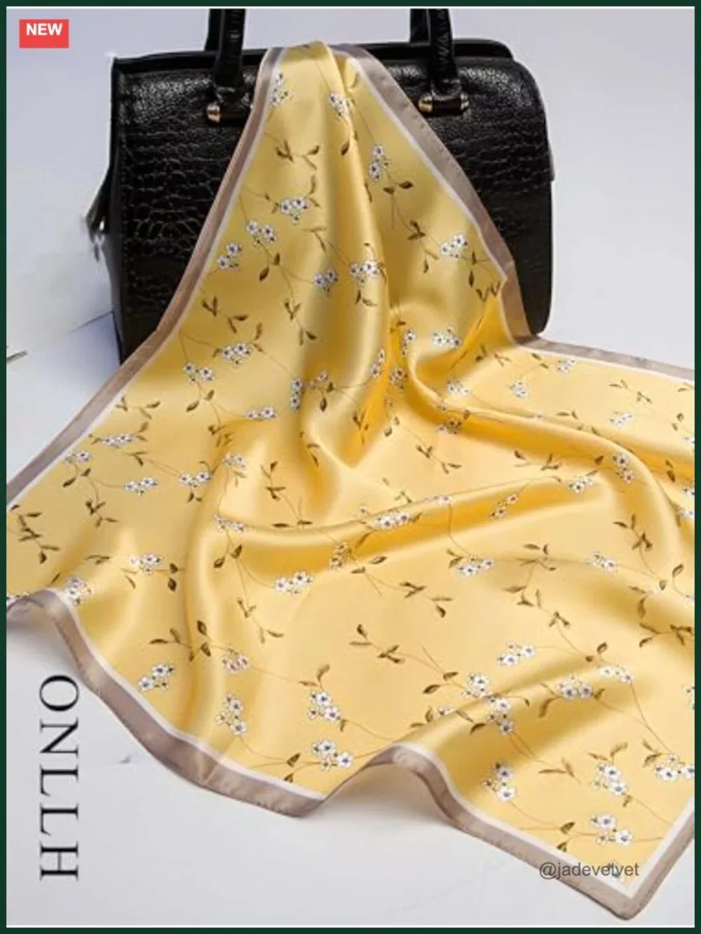 100% Mulberry Silk Square Scarf Women Lightweight Neckerchief Head Wrap 21